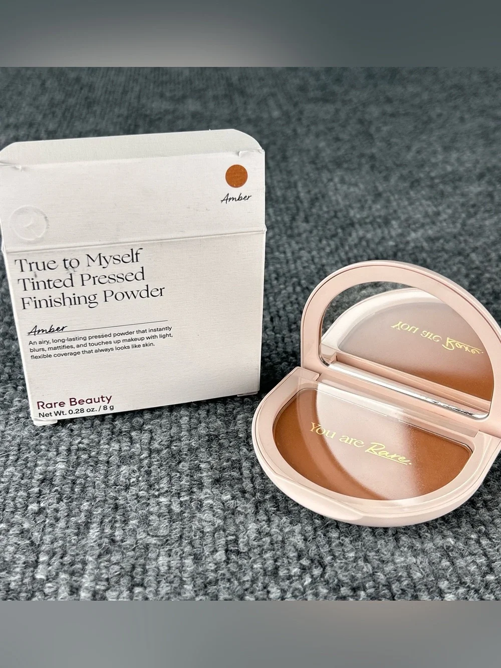 Rare Beauty True To Myself Tinted Pressed Finishing Powder AMBER .28oz NIB